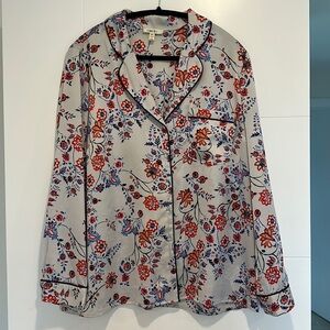 Como Blu Pajama Style Blouse Size L